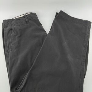 Banana Republic Relaxed Fit Men Preppy Grandpa Core Gray Chinos Pants Size 35x32
